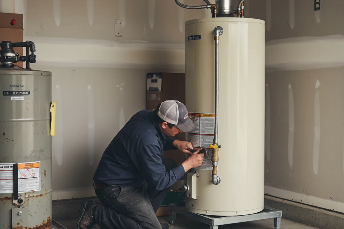 Water heater and shutoff valve replacement in Laurens